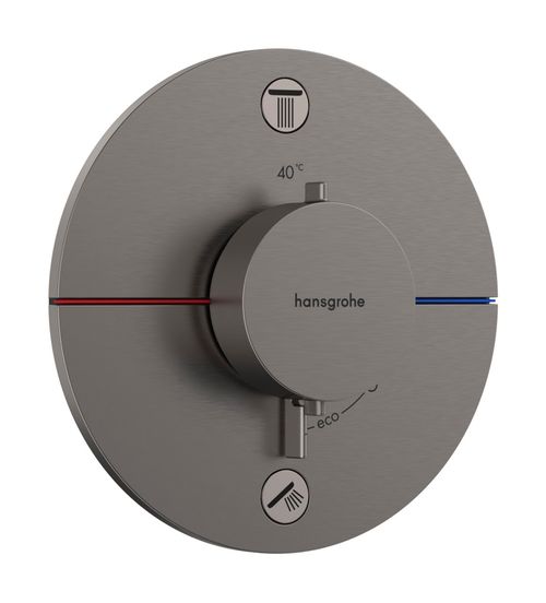 Hansgrohe-HG-ShowerSelect-Comfort-S-Thermostat-Unterputz-fuer-2-Verbraucher-Brushed-Black-Chrome-15554340 gallery number 1